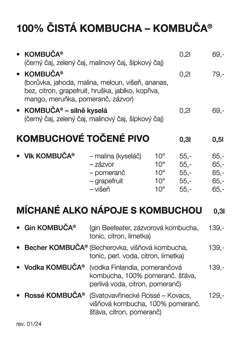 Nabídkový lístek - strana 2
